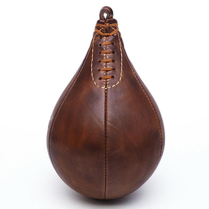Ballon de vitesse de boxe en cuir à double extrémité, ballon de vitesse professionnel pour l'entraînement de boxe, ballon de boxe en cuir, ballon de vitesse Yoga Wave - Product Image 2