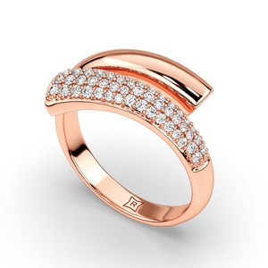 Premium 10K White Gold Round Brilliant Natural Diamond <b>Ring</b> Unisex Fine Jewelry Modern Gift <b>for</b> <b>Men</b> Women Export Quality - Product Image 3