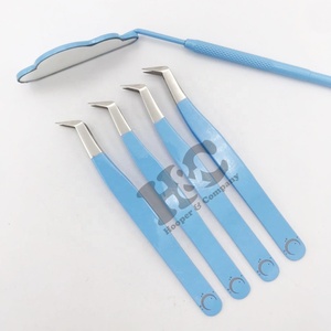 Pinzas de volumen Punta de fibra Mango suave Extensión de pestañas Pinzas sostenibles Diseño de grabado láser personalizado Aceptar visón - Product Image 1