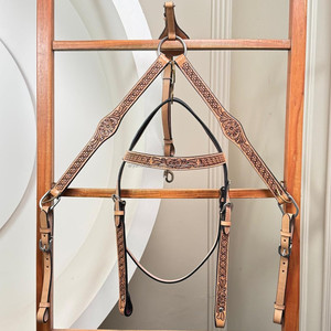 Juego de tachuelas y cuello de pecho de cuero con herramientas manuales personalizadas, juego de tachuelas de caballo occidentales para vaquero, Rodeo, Trail, equitación y equipo ecuestre - Product Image 3