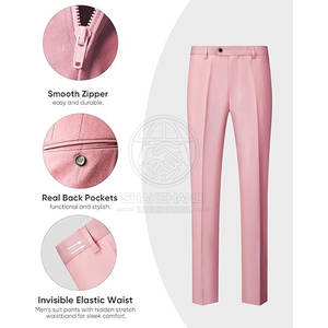 Costume de mariage classique pour homme, ensemble trois pièces, coupe confortable, tissu respirant, pour les événements de mariage du marié - Product Image 5