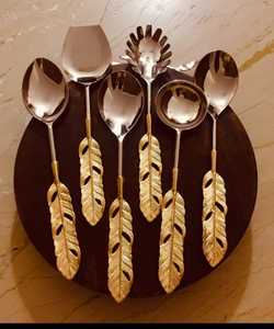 Newly Arrival Stainless Steel Trendy Sustainable <b>Spoon</b> Set | Dinnerware Uses High Quality Trendy Designed <b>Serving</b> Cutlery <b>Spoons</b> - Product Image 2
