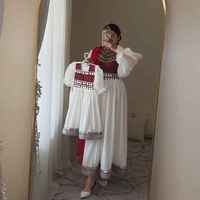 Dernières créations : Ensemble de robes traditionnelles Kuchi afghanes Balochi personnalisées, ornées de diamants et de dentelle, pour mariage à Kaboul