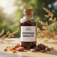 Huile de Résine d'Opoponax Absolue de Haute Qualité, Ingrédient Naturel de Base pour Parfums Balsamiques et Produits d'Aromathérapie de Luxe