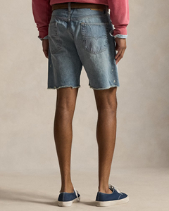 Shorts de Mezclilla Lavada Azul Claro para Hombre y Mujer, Estilo Casual, Desgastados, con Dobladillo Crudo, Cintura Media, Estilo Vintage, Tela Resistente - Product Image 3