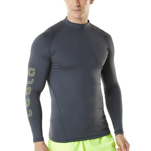 Men's <b>Long</b> <b>Sleeve</b> Turtleneck Baselayer Shirt With Logo Print Slim Fit Quick Dry Sporty Knitted <b>Top</b> - Product Image 3