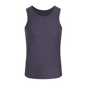 CANBELLO SPORTS Débardeur tricoté respirant à col rond de couleur unie pour homme 100 % polyester avec logo frontal style urbain - Product Image 1
