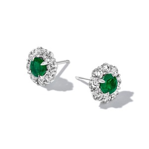 <b>Emerald</b> & Diamond <b>Stud</b> Ring 14K Solid Gold Lab Grown IGI Certified Engagement Wedding Anniversary Gift - Product Image 3
