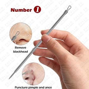 ชุดเครื่องมือสกัดสิว 5 ชิ้น ระดับมืออาชีพ ทำจากสแตนเลส สำหรับกำจัดสิวเสี้ยน ดูแลผิวหน้า - Product Image 4