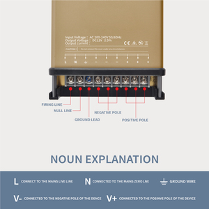 مزود طاقة LED مقاوم للمطر 400 واط 12 فولت/24 فولت تيار متردد-مستمر IP45 بهيكل ألومنيوم لإضاءة اللافتات LED مع تقنية BIS للتبديل - Product Image 3