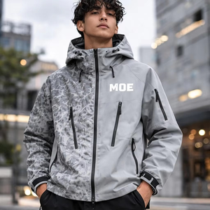 Custom Clothing Manufacturer Thermochromic Streetwear Heat Reactive <b>Water</b> Reactive Windbreaker Waterproof Rain jacket for men - Product Image 1