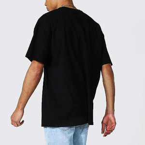 เสื้อยืดแขนสั้นสีดำสำหรับผู้ชายพร้อมลายการ์ตูนยิ้มสีเหลืองพิมพ์ลาย O-Neck ชุดลำลองทรงพอดีตัว - Product Image 1