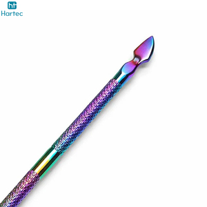 Good Supplier New Trendy Professional Rainbow Stainless Steel Dual-Ended Cuticle Nail Pusher and Cleaner For Precision Manicure - Product Image 6