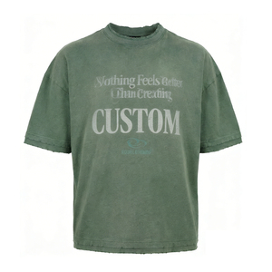 Custom Oversized Short Sleeve T-Shirt <b>Men</b> Cotton O-Neck Jersey Fit Letter Print Casual Style - Product Image 6