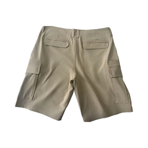กางเกงขาสั้นคาร์โก้ผู้ชายแบบกันน้ำ ระบายอากาศ แห้งเร็ว ไซส์ใหญ่ ทรงหลวม ความยาวปานกลาง สไตล์ลำลอง มีกระเป๋าหลายช่อง แบบเจ็ดส่วน - Product Image 2