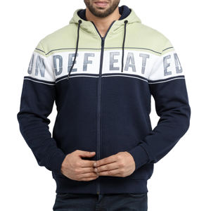 Sudadera con capucha Y2K para hombre con logotipo personalizado OEM, con cremallera completa, estilo máscara de esquí, de algodón polar grueso, estilo urbano, con cremallera completa, color liso - Product Image 1