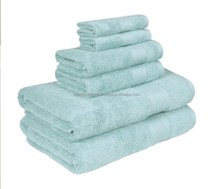 Ensemble de 6 serviettes de bain en coton doux et absorbant |   Fabricant pour commandes en gros - Product Image 1