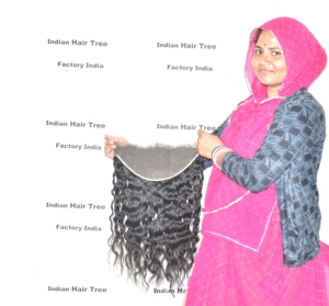 Cheveux humains indiens ondulés HD 13*6, double trame, couleur naturelle, cuticules alignées, Deep Wave, pour femmes, vente en gros - Product Image 4