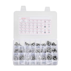 Kit Assortito di Viti Imperiali, Rondelle Piatte, Bulloni e Dadi in Acciaio Inossidabile, 1110 Pezzi, Misure 10-248-322-566-32, 4-40, per Utensili - Product Image 1