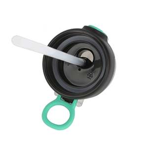 Bouteille d'eau sport portable personnalisée en acier inoxydable de 550 ml avec double couvercle et paille, vente en gros - Product Image 3