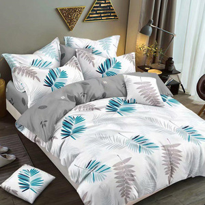 Parures de draps imprimées modernes pour la maison, ensemble de literie en polyester 4 pièces - Product Image 1