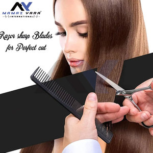Ciseaux de coiffure professionnels, ciseaux de coupe de cheveux pour barbier, lames en acier inoxydable, design ergonomique - Product Image 2