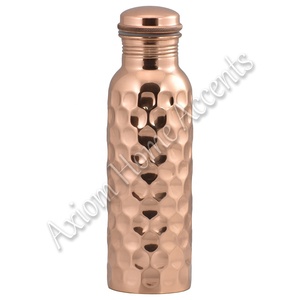 Bouteille d'eau en cuivre pur ml, finition Antique avec Texture martelée de diamant, coussins de santé aiherpaire par axion pour la maison - Product Image 3