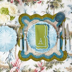 Garden Vibe Straw Woven Dining <b>Placemat</b> Square Palm Fiber Charger Premium Quality Festive Banquet Decoration Pack Set - Product Image 4