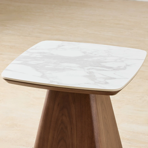 Solid Wood & <b>Marble</b> Coffee <b>Table</b> – Handmade Designer Center <b>Table</b> Customizable Design Custom Shape Living Room - Product Image 5