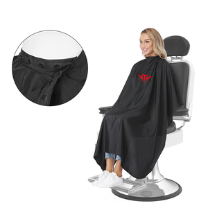 Cape de coiffeur professionnelle réglable avec fermeture à pression, logo personnalisé, anti-adhérente, imperméable, pour la coupe de cheveux - Product Image 2