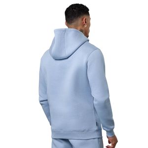 Sweat à capuche décontracté en polaire bleu ciel pour homme, à manches longues, style athlétique, idéal pour la gym - Product Image 2