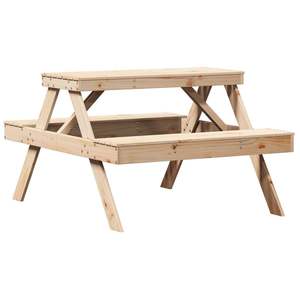 Mesa de Picnic de Madera de Pino Sólido Mediana para Uso en Exteriores - Product Image 2