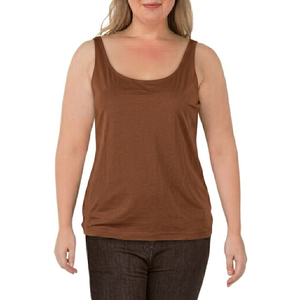 Women's Slim Fit Breathable Quick Dry Eco-Friendly Cotton Spandex Stretch Knitted Tank <b>Top</b> <b>Sequined</b> Decoration Streetwear Style - Product Image 1