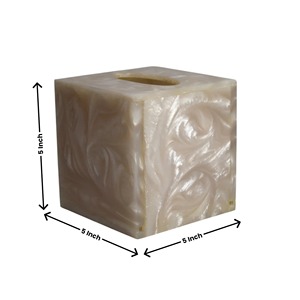 Boîte à mouchoirs décorative en résine faite à la main, distributeur de mouchoirs de luxe pour la maison et le bureau modernes, porte-mouchoirs en résine de qualité supérieure - Product Image 6