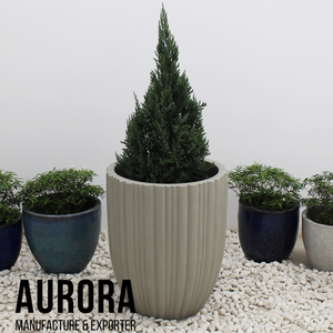 Ventes chaudes d'artisanat vietnamien : pots et jardinières en béton et ciment pour décoration extérieure, emballage personnalisé - Product Image 4