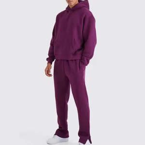 Hot Sale Customized Hooded Printed Men's Tracksuit Sweat Suit Custom Made <b>Jogging</b> Suit Two Piece Set 100% Cotton - Product Image 3