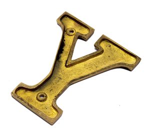 Plaque de porte en laiton avec lettres alphabétiques, enseigne murale en métal pour la décoration de la maison - Product Image 3