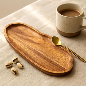 Wooden Serving Tray Rustic Style Reusable Natural Wood <b>Platter</b> for Dining Table Decor - Product Image 3