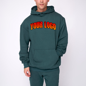 Sweat à capuche épais de haute qualité 100 % coton pour homme, avec logo personnalisé, fermeture éclair intégrale, en molleton bouclette YC4 - Product Image 4