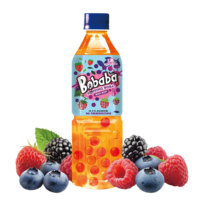 Klaar om te drinken Madam Hong Passievrucht Lychee & Gemengde Bessen Springende Popping Boba Thee met Tapioca Ballen 500ml Fles
