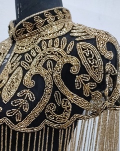 2026 golden sizzle party hand embroidered hand beaded bespoke designer ponchos multiwearable club <b>women</b> wear - Product Image 2