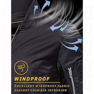 Chaquetas Bomber Personalizadas al por Mayor para Hombre, Ropa de Trabajo y Streetwear, con Ribete Acanalado en el Cuello, Bordado Chenille e Impresión - Product Image 4