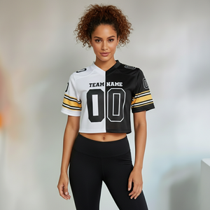 Maillot de football américain personnalisé en tissu premium, style streetwear, avec logo, maille courte, pour unisexe, couleurs personnalisables - Product Image 2