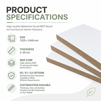 Panneau MDF mélaminé Jinbase Champagne Gold, haute brillance, imperméable, ignifuge, moderne, première qualité, grain de bois soyeux, pour la vente au détail