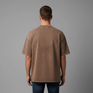 T-shirts surdimensionnés en coton 100% de haute qualité avec logo brodé 3D, impression personnalisée, 300 g/m², coupe ample - Product Image 2