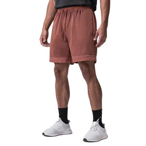 Nouveaux shorts de sport tendance avec logo personnalisé, taille haute, délavés à l'acide, respirants pour hommes, avec poches latérales - Product Image 1