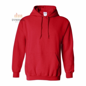 Sweat-shirt à capuche violet pour homme, couleur unie, en molleton de coton, décontracté, avec poche, personnalisable, 100 % coton épais - Product Image 2