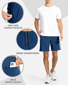 Shorts de sport HyperStretch pour hommes avec contrôle de l'humidité et poches, logo personnalisé, meilleure qualité, dernier design - Product Image 3