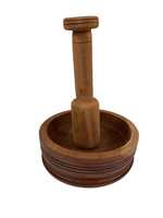 Ensemble mortier et pilon en bois pour broyer les herbes et les épices, durable, artisanal, écologique, passe au lave-vaisselle, outil manuel