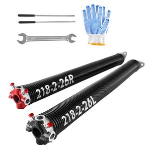 Pair 0.218 X 2 X 26 Black Coated Garage <b>Door</b> Torsion <b>Springs</b> 16000 Cycles Electrophoresis Replacement for Existing Garage <b>Door</b> - Product Image 1